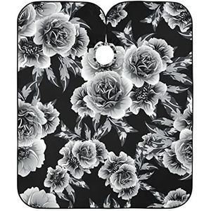 Haar Snijden Toga Zwart Grijs Bloemen Kapper Kapsel Cape Waterdichte Styling Capes Unisex Schort Voor Mannen Vrouwen Snijden
