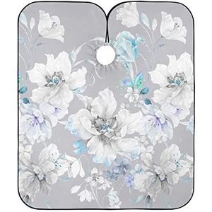 Kapper Jurk Aquarel Witte Bloemen Kappers Cape Gepersonaliseerde Kapper Kapper Cape Antistatische Kappers Jurk Voor Kappers Kapper Salon