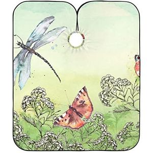 Kappers Schort Lente Bloemen En Libellen Salon Jassen Waterdichte Styling Capes Unisex Schort Voor Familie Styling Kappers