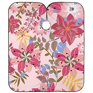 Haar Knipjurk Bloem Patroon Kappers Salon Cape Waterdichte Kappers Gown Unisex Haar Knippen Cape Voor Kleurplaten Mannen Kapper