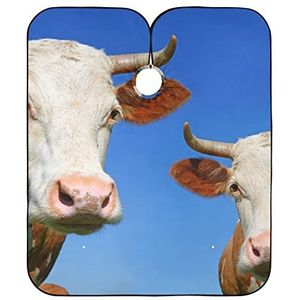 Kapper Schort Cape Twee Koeien Kapper Schort Professionele Kappers Cape Verstelbare Kappers Salon Cape Voor Familie Kapper Snijden