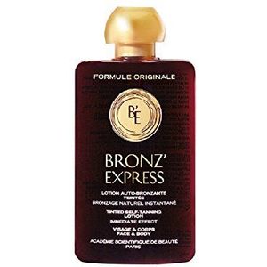Academie Bronz'Express Lotion Lotion, 1 x 100 ml, direct stralend frisse en streepvrije, gezonde bruining, alle huidtypes