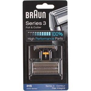 Braun Series 3 31S Foil Zilver - Vervangend Scheerblad