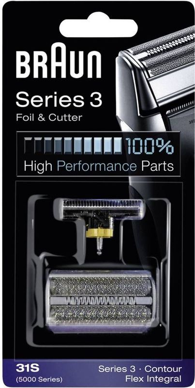 Braun - Series 3 31S - Vervangend Scheerblad - Zilver