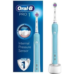 Oral-B Pro 600 White&Clean Elektrische tandenborstel, draaibaar, energie-efficiÃ«ntieklasse A++, zwart