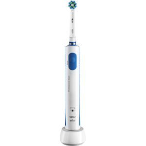 Oral-B PRO 600 Cross Action Volwassene Roterende-oscillerende tandenborstel Blauw, Wit