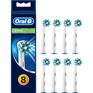 Oral-B - Cross Action - Opzetborstels - 8 Stuks - Voor een Grondige Reiniging