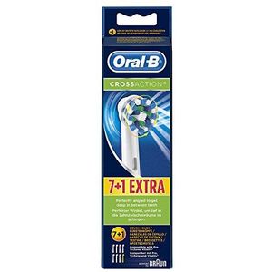 Oral-B Cross Action Opzetborstels Wit  - 8 Stuks