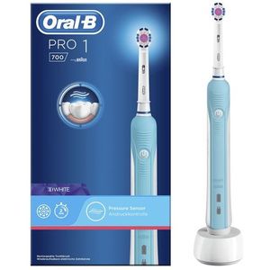 Oral-B PRO 700 Volwassene Roterende-oscillerende tandenborstel Blauw, Wit