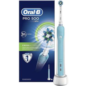 Oral-B PRO500 Cross Action Elektrische Tandenborstel Blauw/Wit