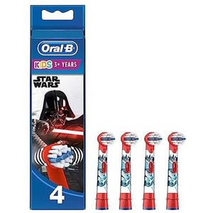 Oral-B Kids Reserveborstels Star Wars, 4 stuks, kinderen vanaf 3 jaar en meer, originele navulverpakking voor elektrische tandenborstel