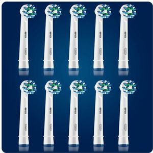 Oral-B - CrossAction - Opzetborstels - 10 Stuks - Geschikt voor alle Oral-B Handvatten