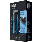 Braun Series 3 Elektrische Scheerapparaat Blauw/Zwart