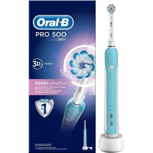 Oral-B PRO 500 Volwassene Roterende-oscillerende tandenborstel Turkoois, Wit