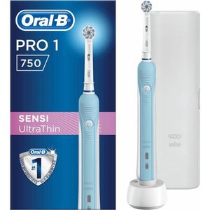 Oral-B Pro 1 750 Elektrische tandenborstel voor een grondige reiniging, reis-etui, turquoise