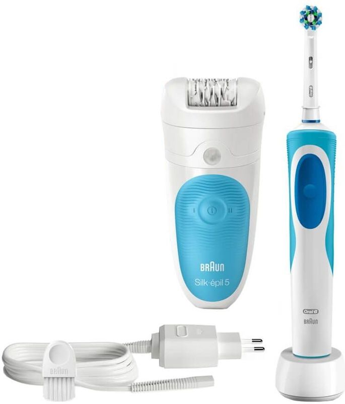 Braun Silk Epil 5 + Oral B Elektrisk Tandbørste