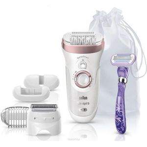 Braun Silk-épil 9 9-870 epilator 40 pincetten Roze, Wit