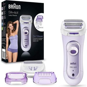 Braun LS5560 Silk-Epil 3in1 Lady Shaver met 3 Extra&rsquo;s Paars