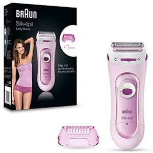 Braun Silk-Ã©pil Lady Shaver 5-100 Roze - Draadloos Elektrisch Scheerapparaat En Trimmersysteem Met 1 Extra