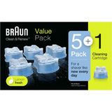 Braun Clean & Renew - 5+1 stuks - Reinigingsvloeistof Scheerapparaat