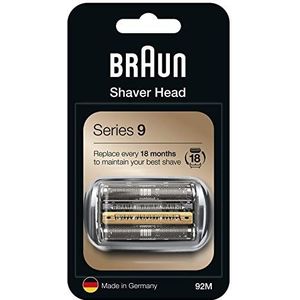 Braun Series 9 92M Elektrisch Scheerapparaat Vervangingskop Zilver- Compatibel Met Series 9