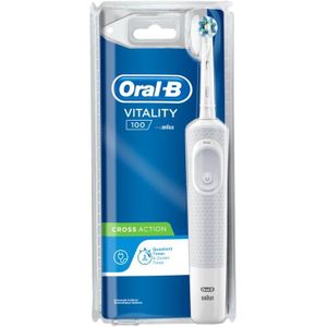 Elektrische tandenborstel Vitality Cross Action Oral-B Wit (1 Onderdelen)