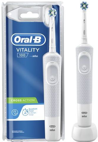 Oral-B Vitality 100 CrossAction Volwassene Roterende-oscillerende tandenborstel Wit