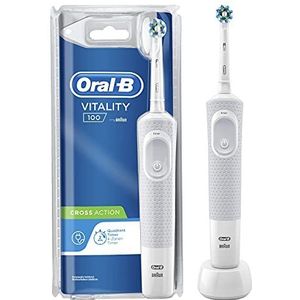 Oral-B Vitality 100 Crossaction Elektrische tandenborstel, oplaadbaar, wit, 3 stuks