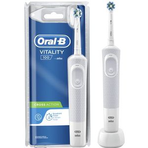 Oral-B Vitality 100 CrossAction Volwassene Roterende-oscillerende tandenborstel Wit