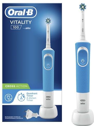 Oral-B Vitality 100 CrossAction Volwassene Roterende-oscillerende tandenborstel Wit