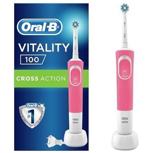 Oral-B Vitality 100 Roze CrossAction - Elektrische Tandenborstel - Powered By Braun