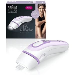 Braun - IPL Silk Expert Pro 3 - IPL Ontharingsapparaat - Wit/Lila - 300.000 Flitsen