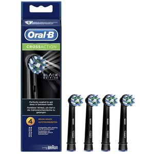 Oral-B CrossAction Zwart Opzetborstels - 4 stuks