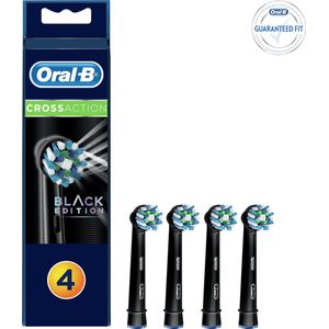 Oral-B CrossAction Zwart Opzetborstels - 4 Stuks