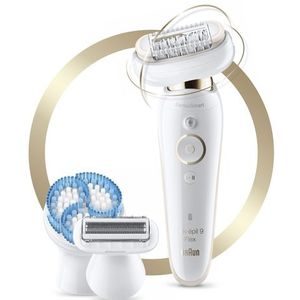 Braun Silk-épil 9 Flex 9-010 - Voor Vrouwen Met Flexibele Kop Voor Ontharen, Wit/Goud