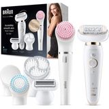 Braun Silk-épil Epilator Series 9-100 Beautyset Wit/Goud Met Flexibele Kop 1 set