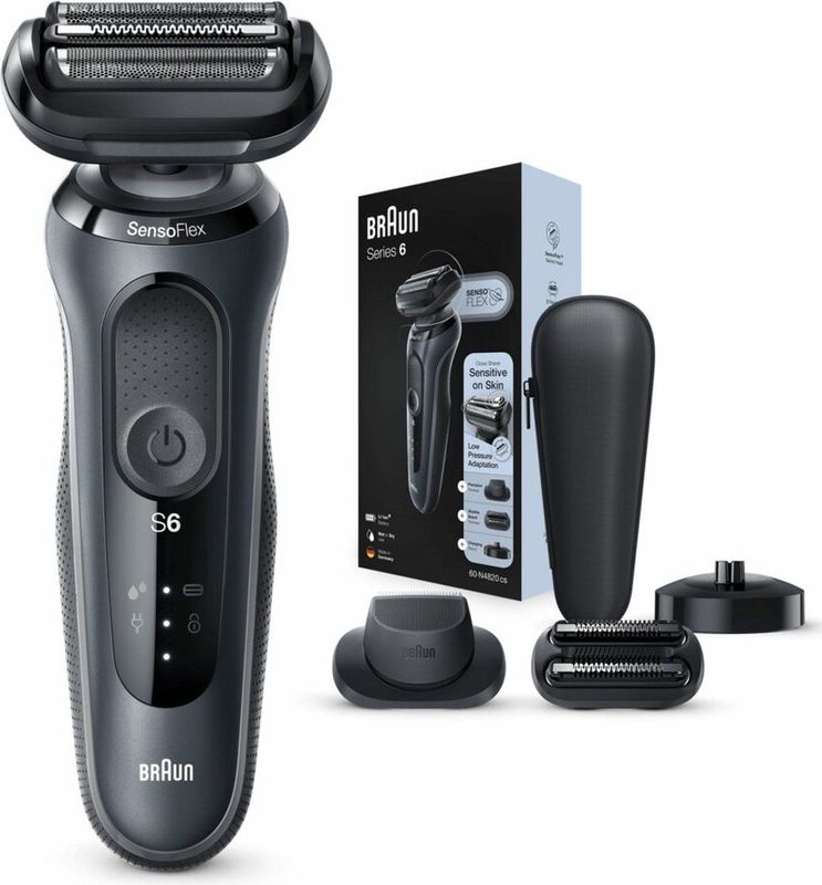 Braun Series 6 60-N4820cs Grijs - Elektrisch Scheerapparaat met Precisietrimmer en Baardtrimmer