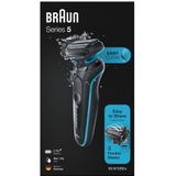 Braun - Series 5 50-M1000s - Elektrisch Scheerapparaat - Zwart/Blauw - Lithium-Ion Batterij