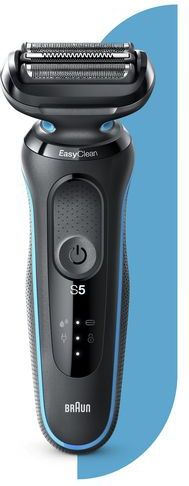 Braun - Series 5 50-M1000s - Elektrisch Scheerapparaat - Zwart/Blauw - Lithium-Ion Batterij