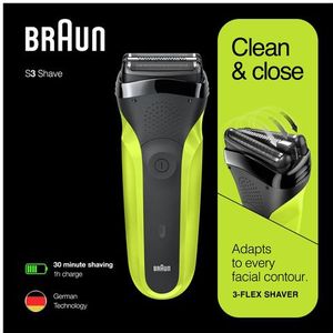 Braun Series 3 81702940 scheerapparaat Scheerapparaat met scheerblad Trimmer Zwart, Groen