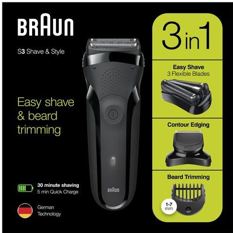 Braun - Series 3 300BT - Elektrisch Scheerapparaat - Zwart - 3-in-1