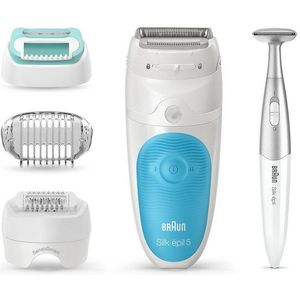 Braun Silk-épil 5 81706344 epilator 28 pincetten Wit, Turkoois