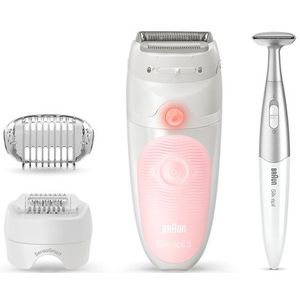 Braun Silk-épil 5 81706349 epilator 28 pincetten Wit, Roze