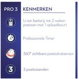 Oral-B Pro 3 - 3000 - Elektrische Tandenborstel - Ontworpen Door Braun - Blauw