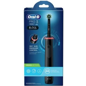 Oral-B Pro 3 3000 - Zwart - Elektrische Tandenborstel - Ontworpen Door Braun - Black Edition