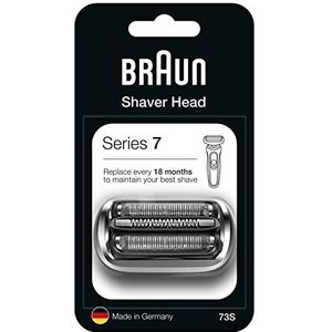 Braun Serie 7 vervangingskop voor elektrisch scheerapparaat, eenvoudig te bevestigen uw nieuwe scheerkop, compatibel met de nieuwe generatie serie 7 scheerapparaten, 73S, zilver