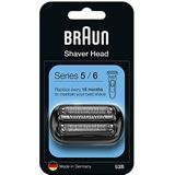 Braun Serie 5 vervangingskop voor elektrisch scheerapparaat, eenvoudig te bevestigen uw nieuwe scheerkop, compatibel met alle 5/6 elektrische scheerapparaten van de nieuwe generatie, 53B, zwart