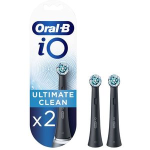 Oral-B iO Ultimate Clean - Opzetborstels - Zwart - 2 Stuks