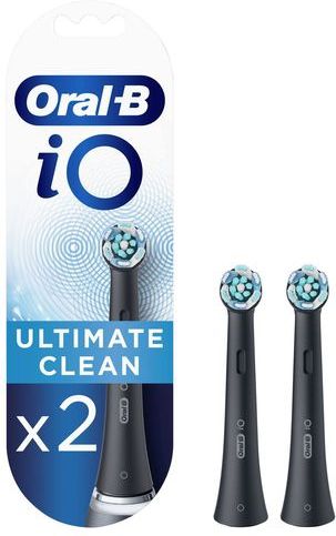 Oral-B iO Ultimate Clean - Opzetborstels - Zwart - 2 Stuks