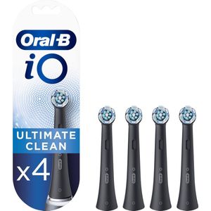 Oral-B iO Ultimate Clean - Opzetborstels - Zwart - 4 Stuks - Elektrische Tandenborstel Compatibel